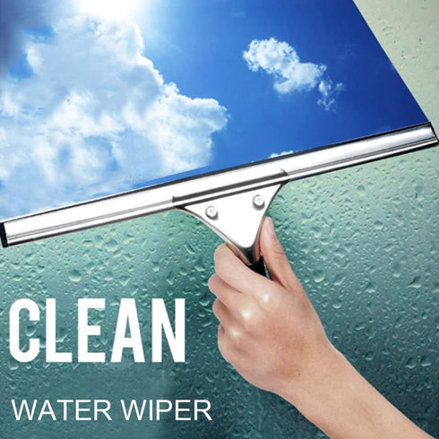 45cm Grip Glass Squeegee for Window Cleaning - Stainless Steel All Purpose Squeegee with Non-Slip Handle