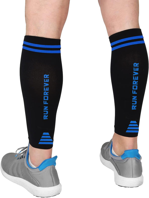Calf Compression Sleeves for Men & Women, Footless Compression Socks for Runners, Shin Splints, Calf Pain Relief