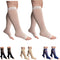 HealthyNees 2 Pair 8-15 mmHg Sheer Compression Leg Calf Shin Thin Open Toe