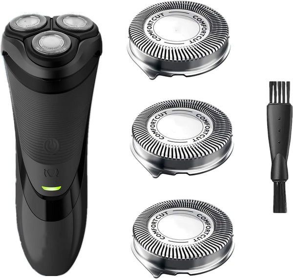 SH30 Replacement Heads for Philips Norelco Series 3000, 2000, 1000 Shavers, Compatible with ComfortCut Blades