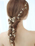 Unicra Wedding Leaf Hair Vine, Bridal Pearl Headpiece, Gold Hair Accessories for Brides and Bridesmaids