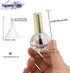Empty Nail Polish Bottles Gold Top, 6PCS 10ML Empty Glass Fingernail Polish Bottles, Pumpkin Shape Refillable Clear Bottles with Funnel & Mixing Balls for Nail Art Sample by Agidea