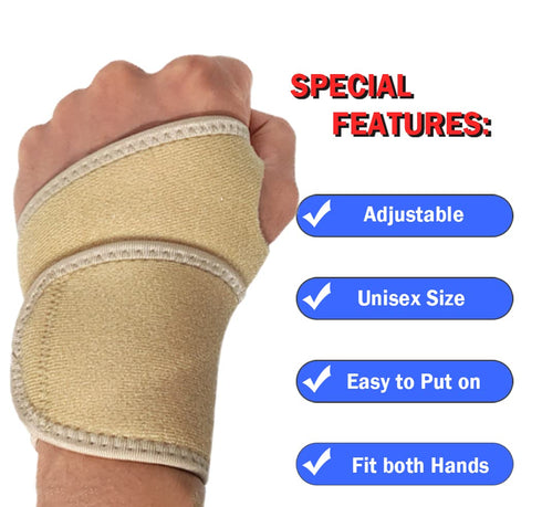 NuCamper Wrist Brace - Carpal Tunnel for Men Women, Lightweight Adjustable Support for Pain Relief