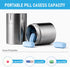 TISUR Portable Pill Cases, Waterproof Pill Bottle Medicine Organizer Case, Metal Titanium Pill Holder Pocket for Travel