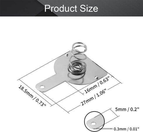Fielect 50Pairs 18650 Battery Spring Plate 18650 Battery Positive Negative Conversion Spring Contact Nickeling Plate 18.5mmx16mm
