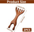 hinbkenla 2 Pcs Jaw Massager,Sandalwood Massage Claws,Five Touch Therapy Comb,Wooden Comb,Taichi Tools,Manual Head