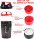 Protein Shaker Bottle, 16 oz Sports Water Bottle with Storage, Non-Slip 3 Layer Twist Off Cups & Pill Tray