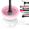 Pink Electric Makeup Brush Cleaner Machine, Silicone Beauty Blender Cleanser for Makeup Brushes, Gift