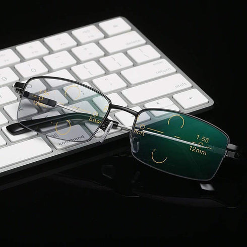 Progressive Multifocus Reading Glasses - Blue Light Blocking Computer Readers