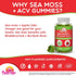 Sea Moss Gummies with Apple Cider Vinegar, Bladderwrack & Burdock Root, Vegan Organic 70 Ct for Adults & Kids