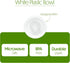 PLASTICPRO 100 PCS White Plastic Bowls - 5 oz Premium Quality Disposable Dishes for Parties