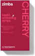 New Zimba Cherry Flavored Teeth Whitening Strips, Vegan, Enamel Safe, 14 Day Treatment