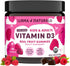 Llama Naturals Vitamin D3 - Vegan Organic Immune Support Supplement, 60 Ct Real Fruit Gummy Vitamins