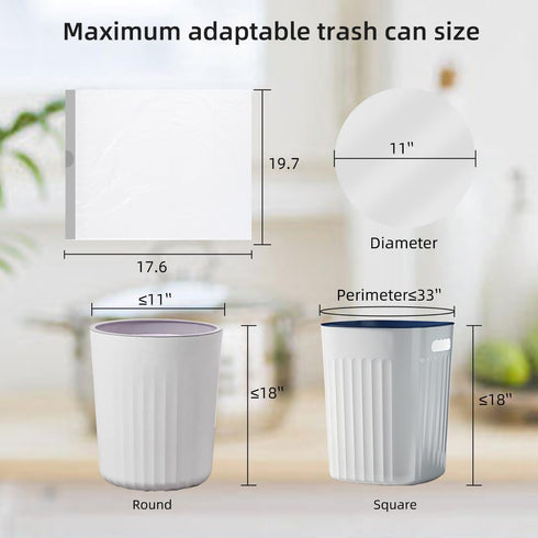 4 Gallon Trash Bags, 40 Count, Drawstring Garbage Bags for Bathroom Bedroom Office Trash Can