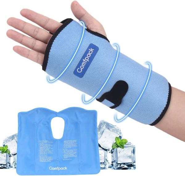 Wrist Ice Pack Wrap - Reusable Hot Cold Therapy for Carpal Tunnel, Arthritis Pain Relief, Swelling, Surgery