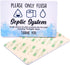 Septic Tank Bathroom Sign | Fun Adhesive Septic System Signs for Toilet | Novelty WC Septic Sign