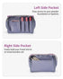 Narwey Small Makeup Bag for Purse, Mini Cosmetic Pouch with Compartments for Women (Small, Purple)