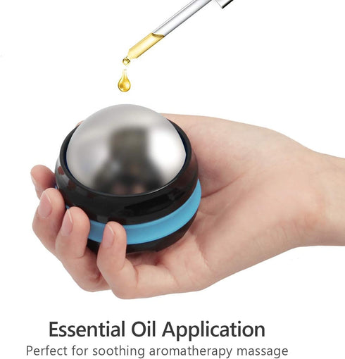 AHIER Cold Massage Roller Ball, Stainless Steel Cold Therapy Relief, Deep Tissue Massage Tool for Back/Neck Pain