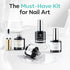 modelones Nail Dehydrator and Primer with Gel Base & Top Coat Set, Acid Free Acrylic Nail Supplies Primer Glossy Gel Nail Polish Top Coat Starter Kit