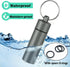 3 Packs Aluminum Pill Fob Ear Plug Case, Waterproof Outdoor Survival Container, Portable with Key Ring