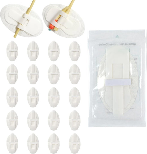 reevnnmer 20 pcs Foley Catheter Stabilization Devices,Sterile Individually Packaged,Self-High Adhesive Catheter Supplies for