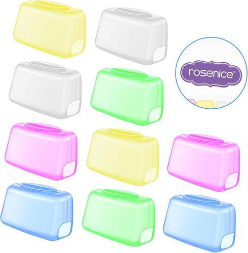 FOMIYES 10pcs Toothbrush Holder, Portable Toothbrush Cap and Cover Case for Travel