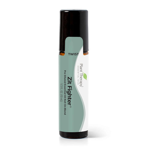 Plant Therapy Zit Fighter Essential Oil Blend Pre-Diluted Roll-On 10 mL (1/3 oz), 100% Pure, Therapeutic Grade