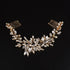 Wedding Crystal Hair Comb, Bridal Hair Clip Vine Headpiece, Wedding Accessories for Brides (Gold)