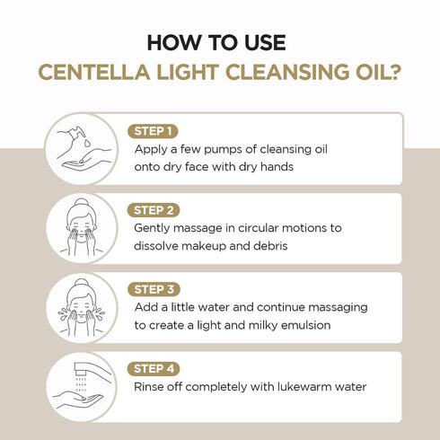 SKIN1004 Madagascar Centella Light Cleansing Oil, 6.76 fl.oz, 200ml | Gentle Korean Facial Cleanser for Double Cleansing