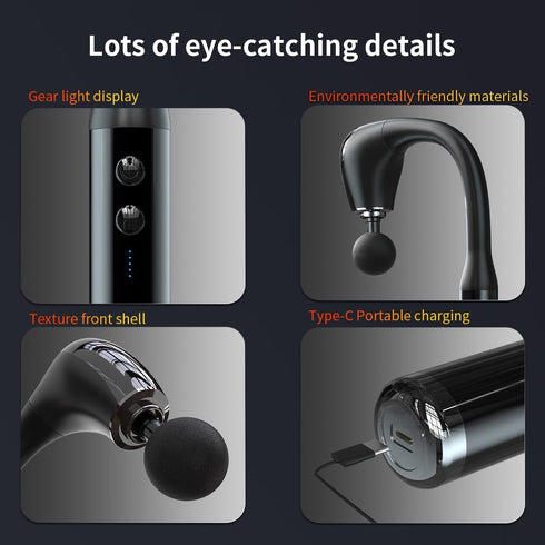 Suzii Massage Gun Upgraded Extension Handle for Deep Massage of the Back to Relieve Deep Tissue Pain in the Muscles