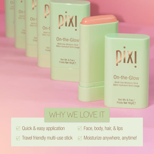 Pixi Beauty On-the-Glow | Colorless Solid Moisturizer Stick | Multi-Use Moisturizer | Travel-Friendly Hydration (0.67