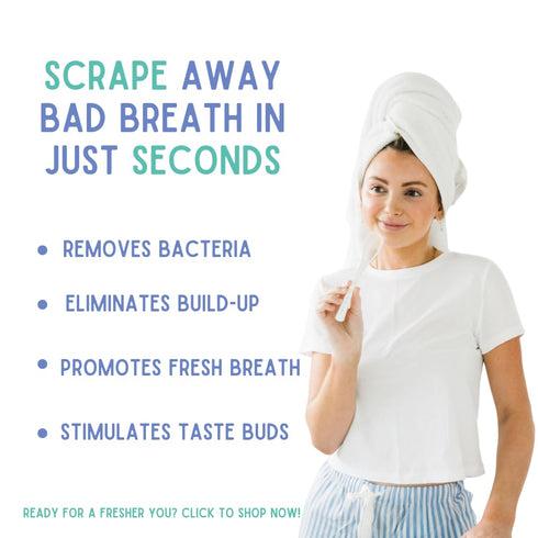 Ergonomic Tongue Scraper - Dentist-Developed Tongue Cleaner for Adults, Gentle Stylish Oral Care
