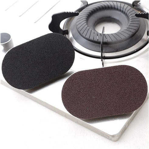 1 Pcs Emery Sponge Brush Eraser Cleaner, Rust Cleaning Tool, Kitchen Tool Sink Pot Bowl Scrubber with Handle Grip
