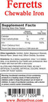 Ferretts Chewable Iron Supplement, 60 Chewable Tablets, 18mg of Iron