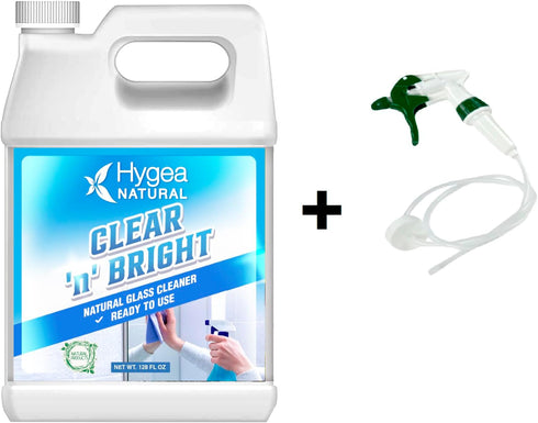 Clear 'n' Bright Glass Cleaner Spray, Streak-Free & Ammonia-Free Window Cleaning Supplies, Safe & Fast