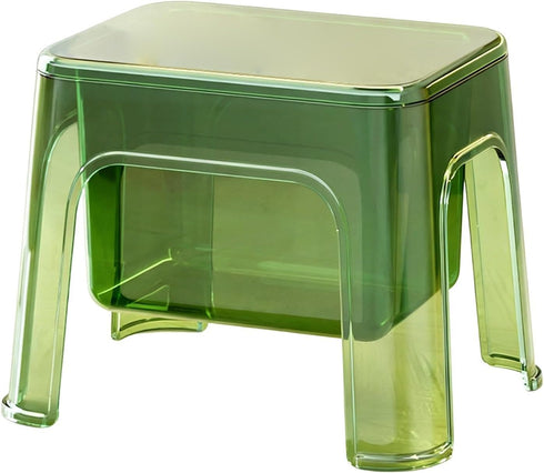 Generic Shower Stool - Clear Bathroom Bench with Storage Space,Seat for Shower -