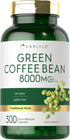 Carlyle Green Coffee Bean Extract 8000 mg, 300 Capsules, Non-GMO, Gluten Free Traditional Herb Supplement