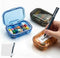 JedJadr 3 Pack 3 Compartment Small Pill Box, Portable Pill Case for Purse