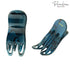 Parcelona French Bear Paw Medium 3” Celluloid Acetate Non Slip Jaw Yoga Hair Accessories for Fine Hair (Pickled Blue)