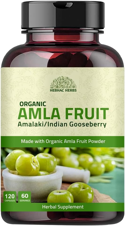 Amla Capsules (Phyllanthus Emblica) – 120 Capsules of Amalaki Amla | Natural Antioxidants Superfood Herbal Supplement