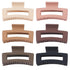 Sisiaipu 3.5 Inch Medium Hair Claw Clips, 6 Pack Square Rectangle Clips for Women Hair Accessories