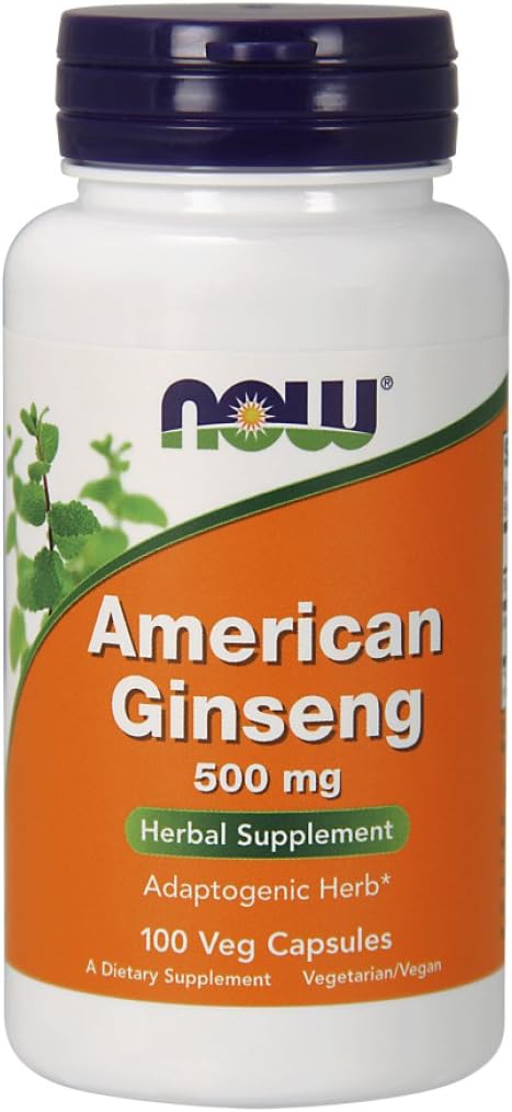NOW American Ginseng, 100 Capsules, Pack of 2