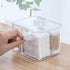 SUNFICON Cotton Swab Balls Box, Cotton Pads Holder Organizer, Acrylic Crystal Clear Canister