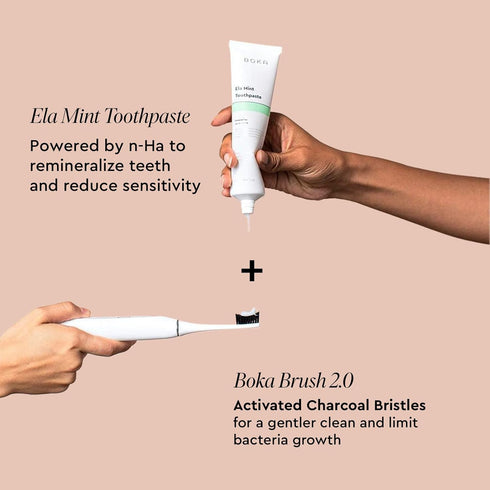 Boka Fluoride Free Toothpaste, Nano Hydroxyapatite, Sensitive Teeth Whitening, Refresh Mint Flavor, 4 Fl Oz 1Pk