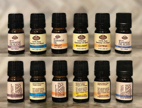 Fabulous Frannie Start Set Pure Essential Oil Blends 12-5ml Bug Away, Muscle Ice, Celebration, Easy Breathzy, MBS (Mind Body Soul), Protect (Compared to Thieves), Renew, Vitality, Citrus, Fruit, Spice