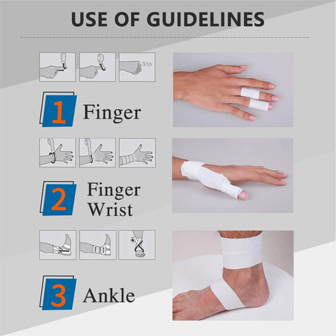 Self Adherent Cohesive Wrap Bandages 2 Inches (6 Count, Black)