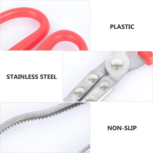 YARDWE 2pcs Stainless Steel Trash Tongs, Scissor Tongs for Grill Camping Fire Pit Tool, Heavy Briquetting