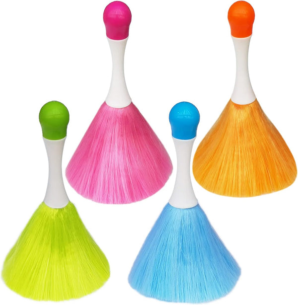 4 Pack 8" Hand Grips Microfiber Washable Duster - Electrostatic Feather Duster Brush for Cleaning Furniture