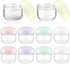 RONRONS 10 Pieces Travel Jars, 20ml Leak Proof Mini Containers with Lids for Creams, Lip Balm, Toiletries