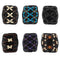 Yeshan Magic Hair Side Combs for Women - Wood Beaded Stretch Double Clips Bun Maker Accessories, Pack of 6